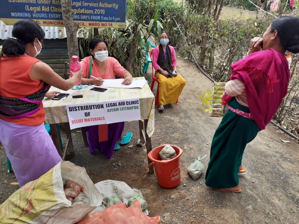  PLVs of Kiyam Leitanpok distributing food materials